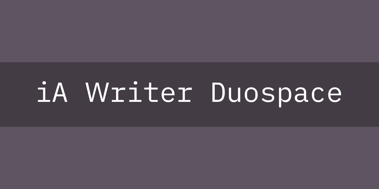 Beispiel einer iA Writer Duospace-Schriftart
